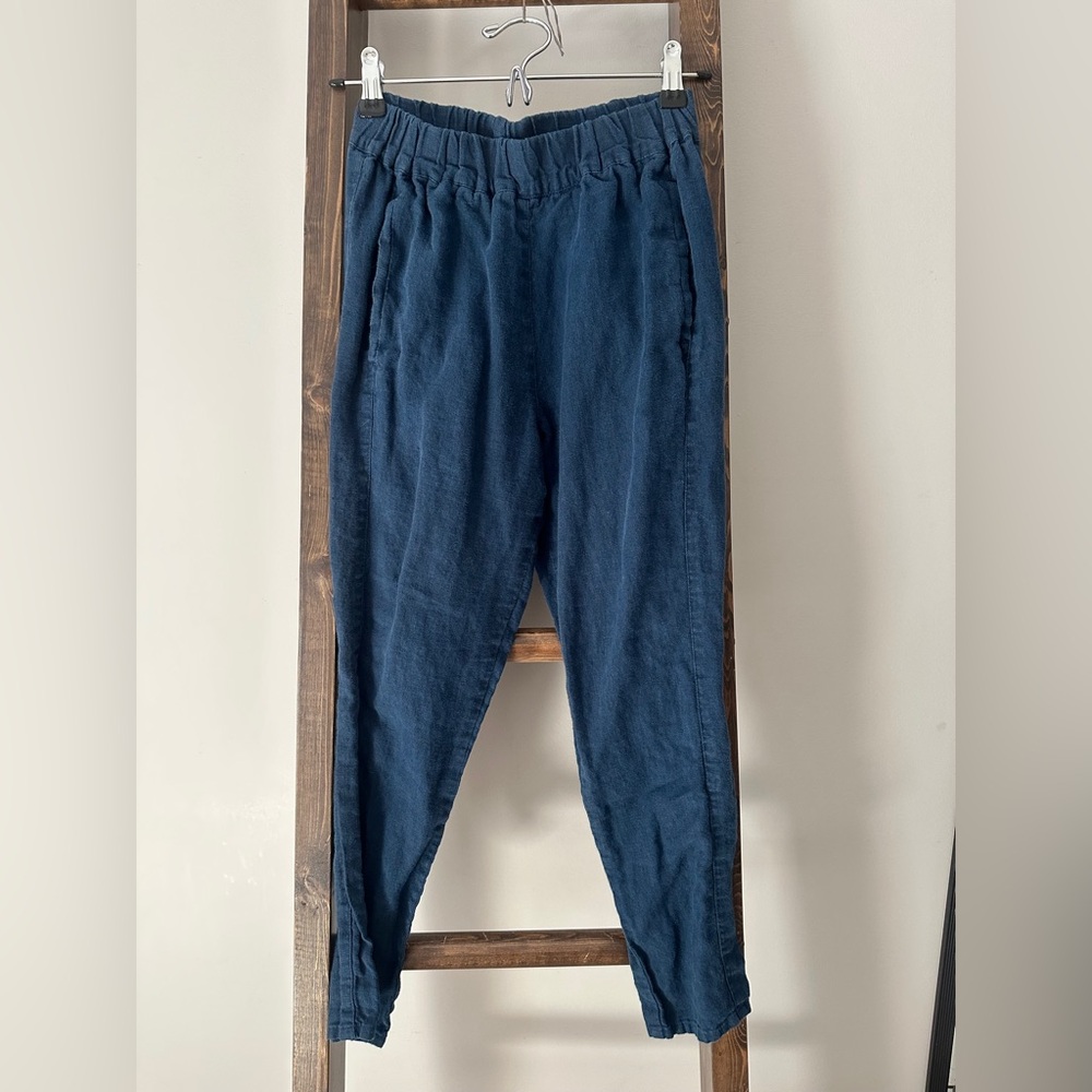 Linenfox Tapered Linen Pants Size xxs